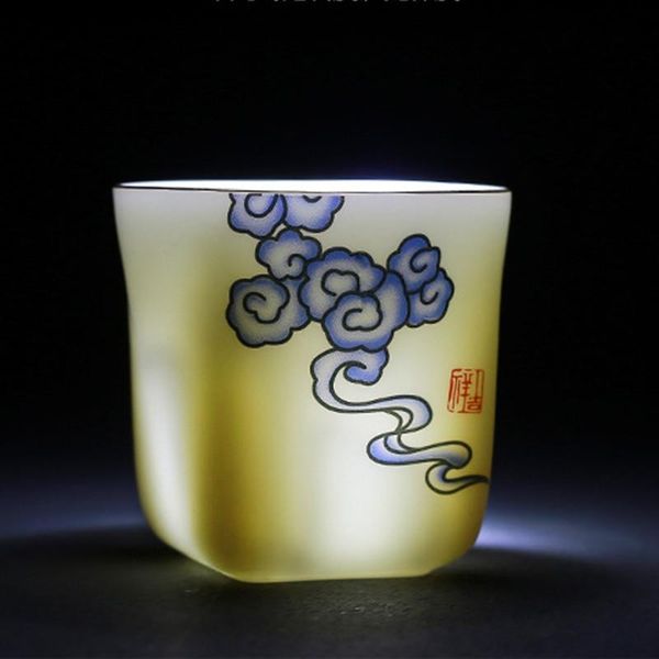 

cups & saucers white porcelain single master cup jade tea drawing gold small bowl accessories home decor