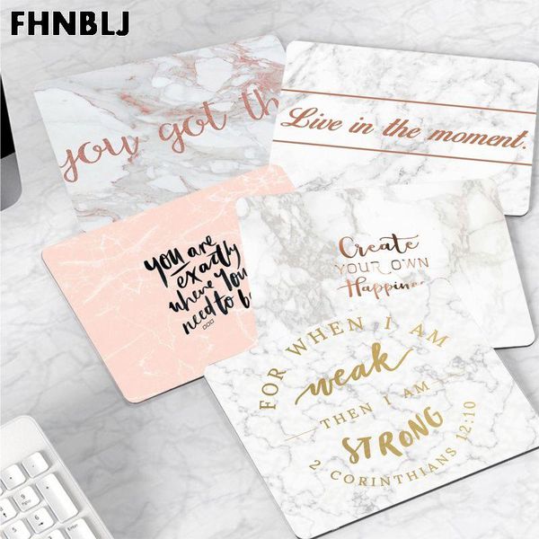 

mouse pads & wrist rests fhnblj boy gift pad cool rose gold marble quotes diy design pattern game mousepad selling wholesale gaming