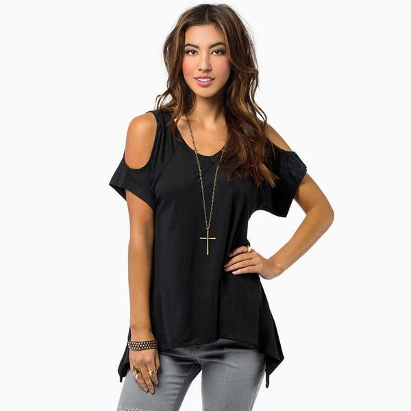 

shintimes off shoulder summer t shirt women short sleeve tshirt womens clothing camisetas mujer tee femme 210615, White