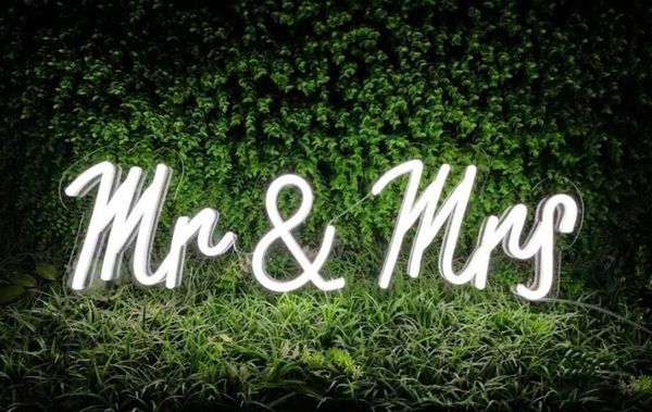 

party decoration customized 2ft lighting led neon sign mr&mrs forwedding