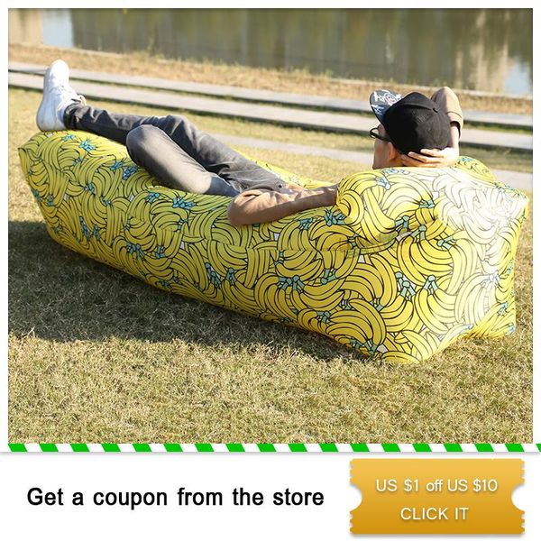 

outdoor pads camping mat picnic beach inflatable sofa lazy bag air bed moistureproof pad lounger chair