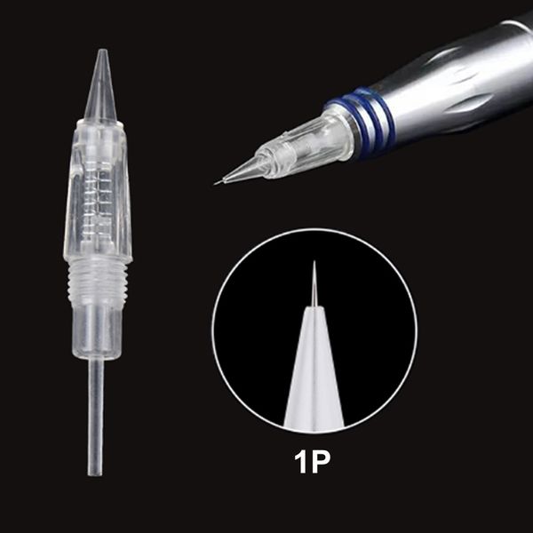 

40pcs/lot disposable screw tattoo needles cartridges for semi permanent microneedling microblading eyebrow lips makeup needles