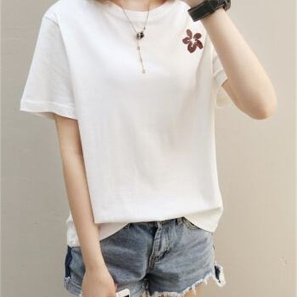 

women short red sleeve shirtmint garment 210315, White