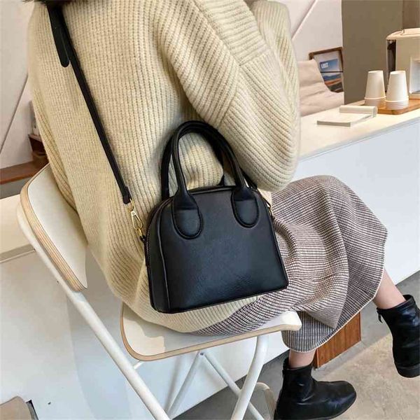 

ins 2020 new fashion simple temperament handbag women's shoulder pu versatile messenger bag