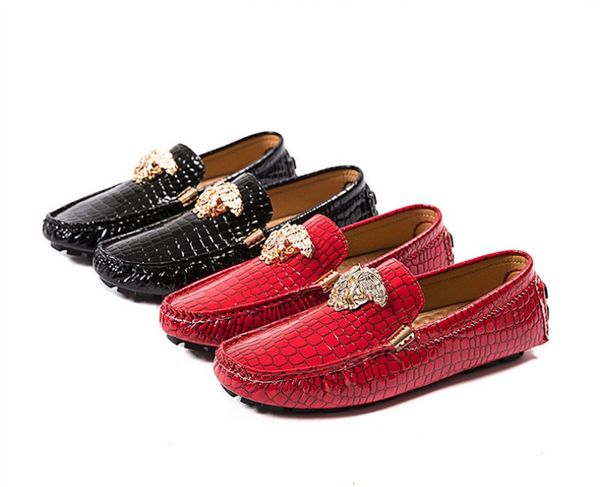 

big size slip on casual men shoes loafers spring and autumn moccasins leather men's flats dress shoe, Black