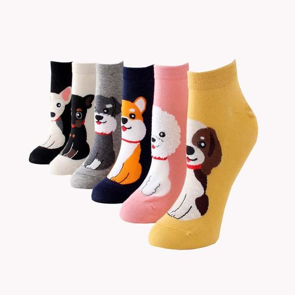 

socks & hosiery fashion women cartoon spring summer and autumn colorful fun cotton ankle sock women's ang lady cute animal short, Black;white