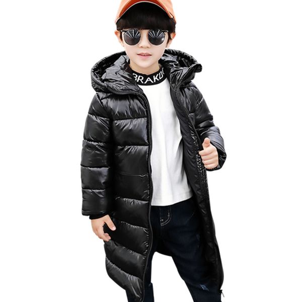 

2021 boys'jersey new winter mark with long-style hood solid color parkas hoodie child thick coat children clothes 2 3 4 5 7yrs 43tg, Blue;gray