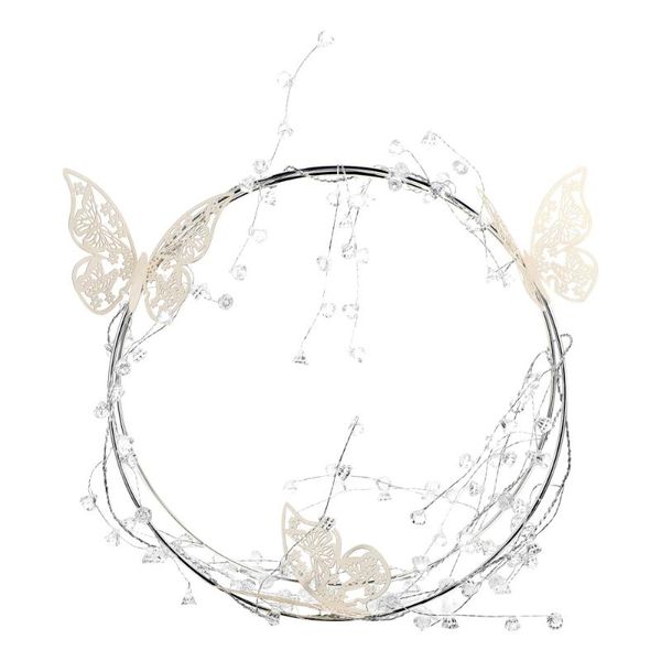 

1 set iron rhinestone cake adornments exquisite cake decors (silver)