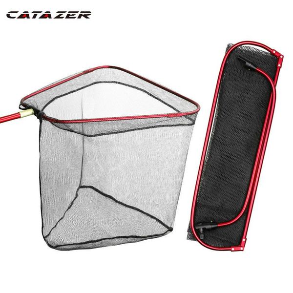 

fishing accessories linnhue foldable triangle net aluminum alloy 60cm/69cm depth portable pole brail large dense no handle
