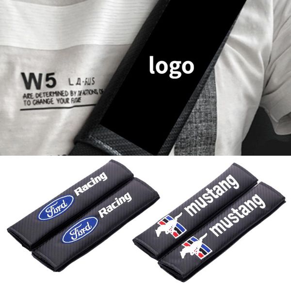 

safety belts & accessories 1 pair car seat belt covers for logo shelby mustang st focus fusion fiesta explorer mondeo transit kuga rang