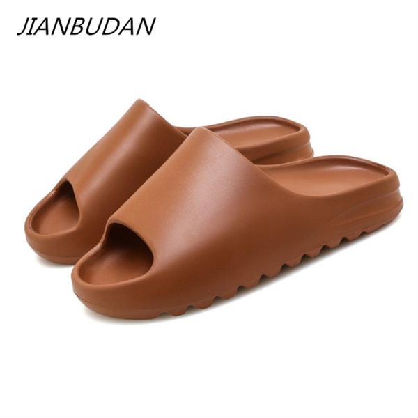 

slippers jianbudan 2021 brand design slides men women eva indoor home graffiti casual beach slipper sandals, Black