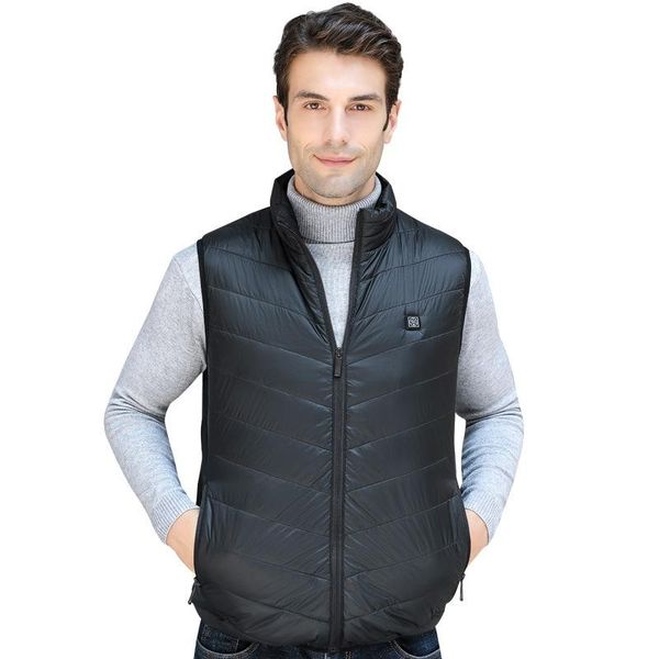 

heated vest electric lightweight jacket men women usb charging waistcoat for fishing hiking camping hunting skiing, Gray;blue