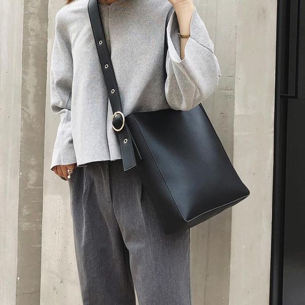 

evening bags women fashion leather crossbody for ladies handbags casual simple style large capacity shoulder