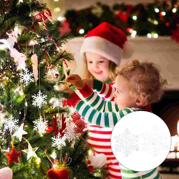 

interior decorations 24pcs christmas snow pendant diy tree xmas decor