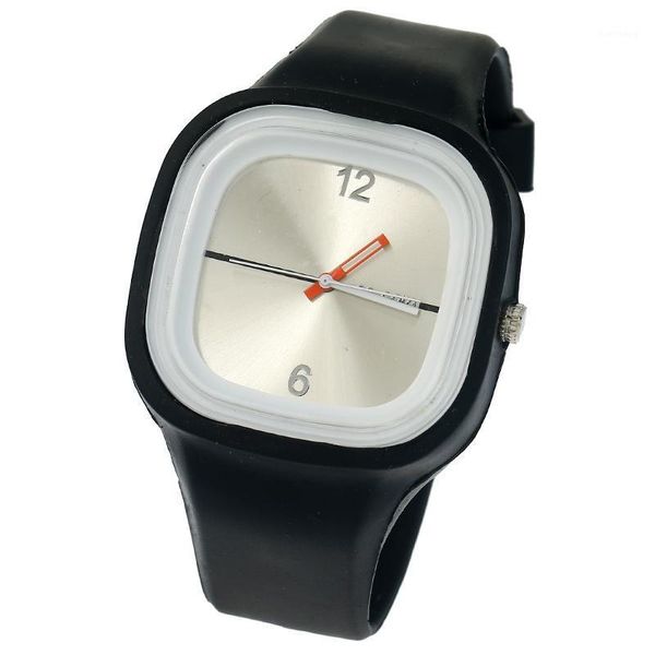 

wristwatches silicone fashion sport watch men casual dress women wristwatch jelly silicon rubber man ladies, Slivery;brown