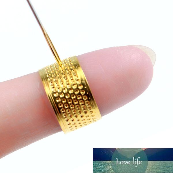 1 pc protetor de dedo dourado costurando anel de dedal manual de agulha agulha agulha agulhas artesanato DIY de costura ferramentas acessórios