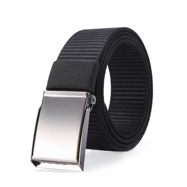 

belts men's female military nylon adjustable belt men outdoor travel tactical waist buckle 3.8cm designer, Black;brown