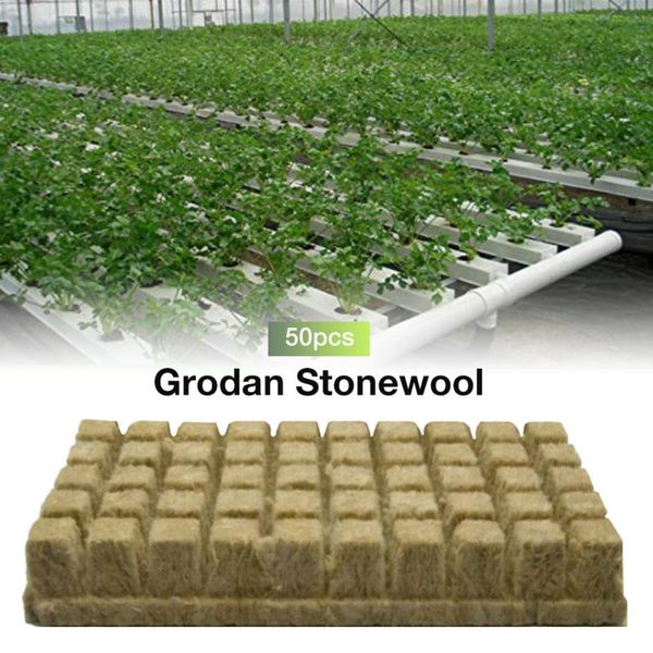 

planters & pots 50pcs mini compress base practical rockwool cubes multifunction media blocks garden hydroponic grow soilless cultivation