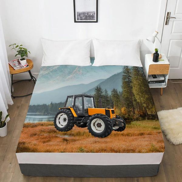 

sheets & sets luxury elastic fitted sheet bed with an band mattress cover 150x200/160x200 for home tractor landscape