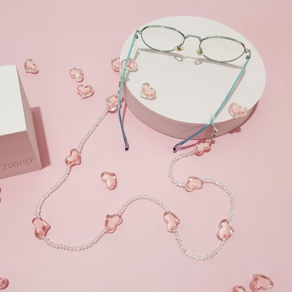 

sunglasses frames ladies decorative crystal glasses chain anti-skid reading frame strap mask hanging, Silver
