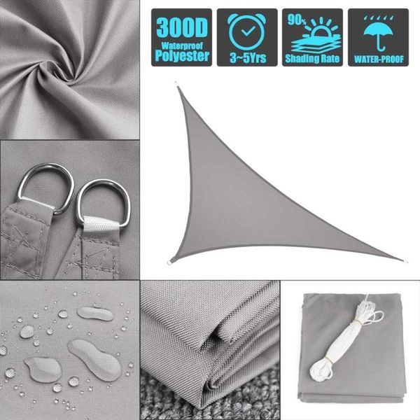 

tents and shelters oxford cloth shade sail uv-ray proof waterproof right angle triangle garden pool outdoor courtyard terrace camping