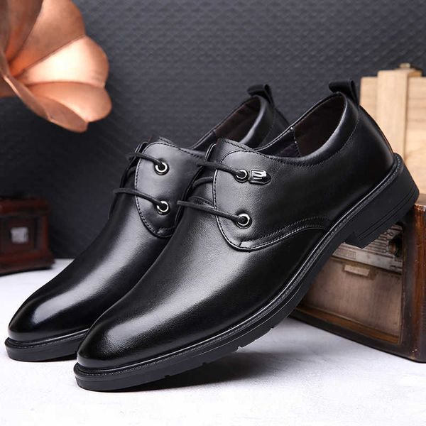

spring and autumn men's shoes leather trend formal office business, Black
