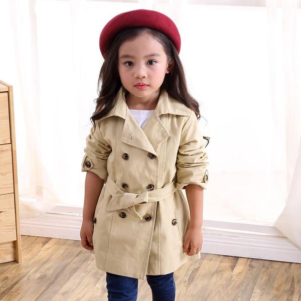 

tench coats girls jacket children's clothing spring girl trench coat autumn double breasted windbreaker teens outerwear, Camo