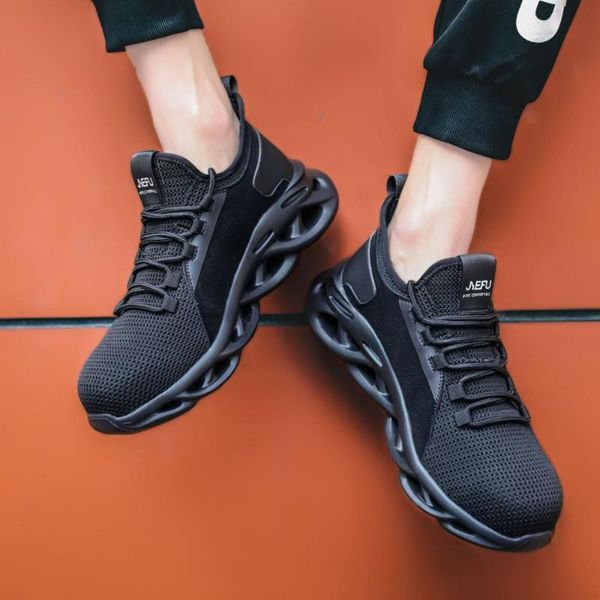 

boots nasonberg anti-smashing construction work safety shoes for men summer breathable working steel toe sneakers, Black