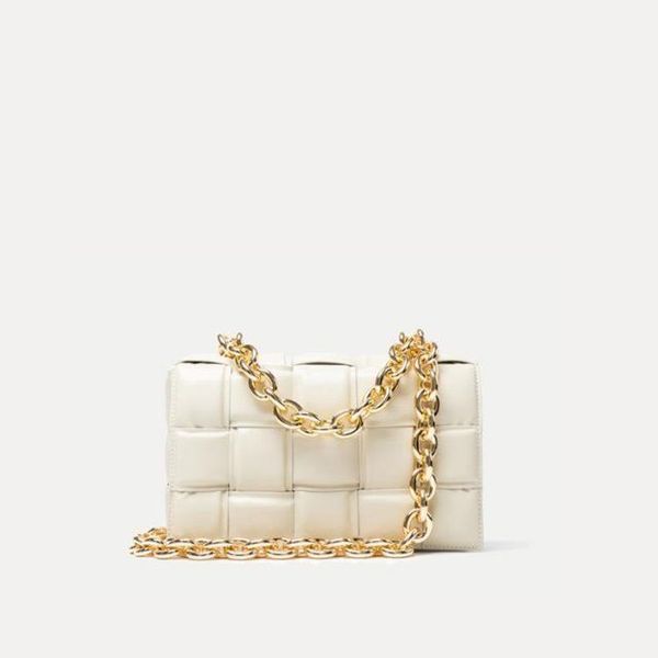 

venetas bottega [ceinastin]vintage classic woven leather pillow strip thick chain bag net red single shoulder designer handbag wan