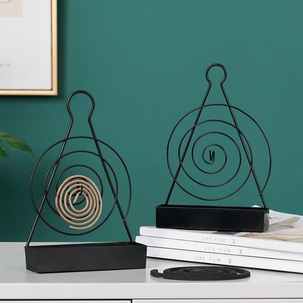 

fragrance lamps nordic spiral insect mosquito coil holder iron repellent incense rack home decoractive