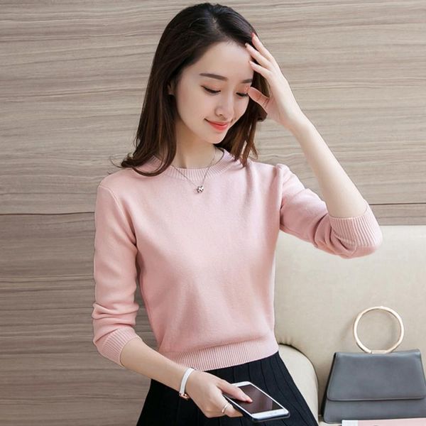 

women's sweaters fashion autumn winter woman sweaters2021 korean simple pullover warm knitted sweater clothing sweter damski zjt991, White;black
