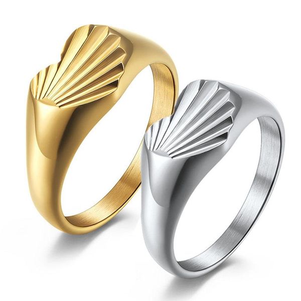 

wedding rings fashion refracted light heart-shaped promise ring for women stainless steel high polished gift jewelry, Slivery;golden