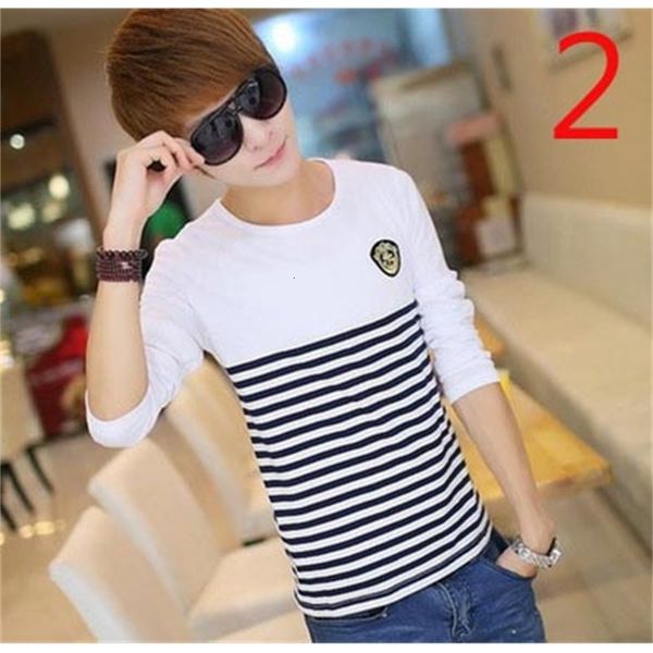 

new 2021 summer short-sleeved men's slim long sleeve trend casual t-shirt 3tfw, White;black