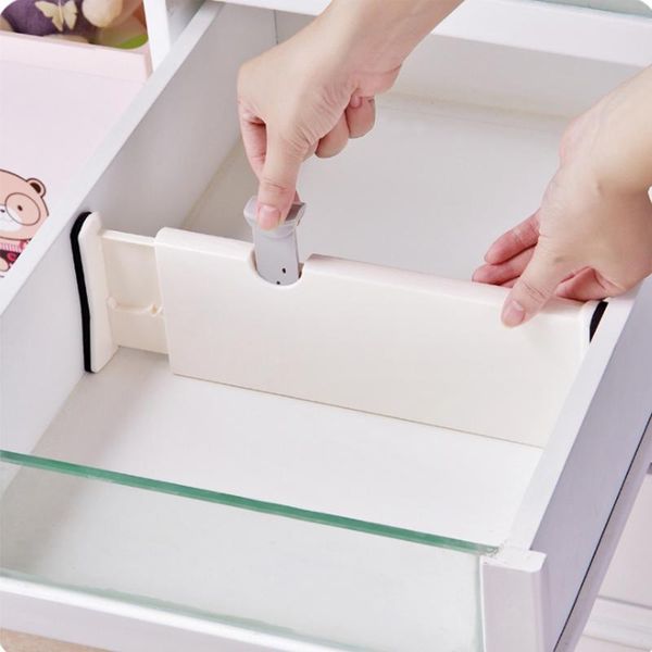 

storage drawers adjustable divider retractable plastic drawer partition holder household clapboard kitchen organizador