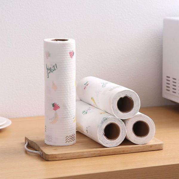 

disposable table covers 25#washable printing lazy rags kitchen non-woven cloth towels wet and dry cleaning degreaser paper dish