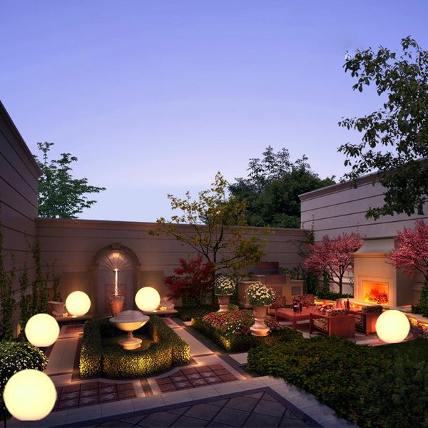 

remote control garden lighting led illuminated ball table lawn lamps landscape swimming pool floating lights 16 color