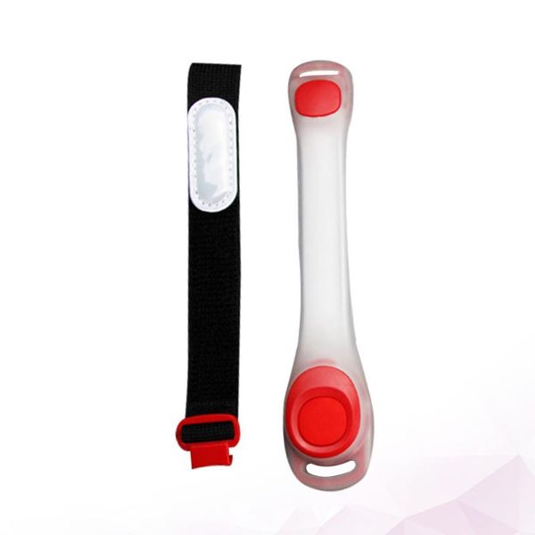 

bike lights outdoor sports light night safety warning wristband cycling running riding leggings arm (red)