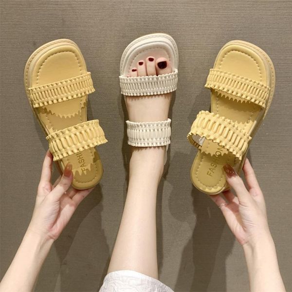 

sandals women fashion shoes summer comfort walking ladies mules female casual sandalias plataforma mujer designer, Black