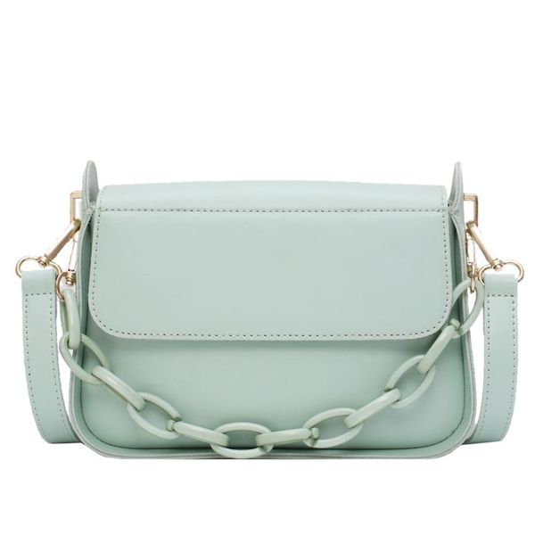 

shoulder bags solid color small pu leather crossbody for women 2021 summer chain designer lady travel simple handbags