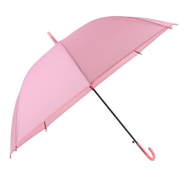 Chuva transparente guarda-chuva para mulheres crianças moda claro rosa roxo amarelo branco azul verde quente