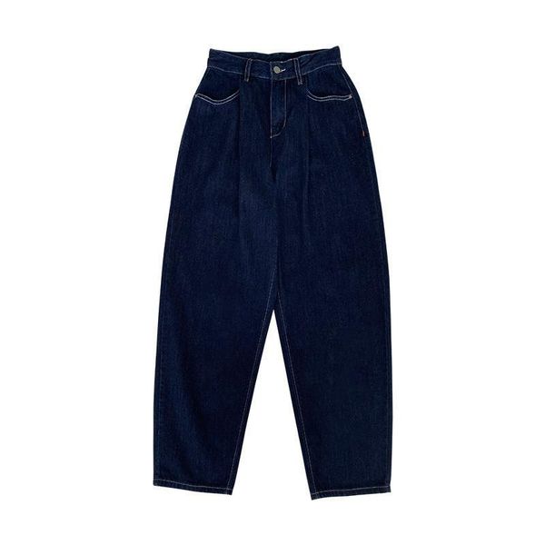 

women's jeans white straight high, Blue