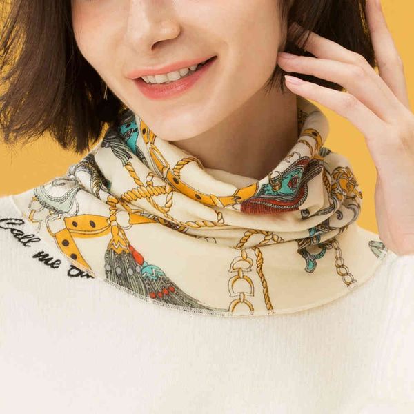 

scarf [easy to wear, soft and comfortable]autumn winter bib 100% wool scarf warm neck cover, Blue;gray