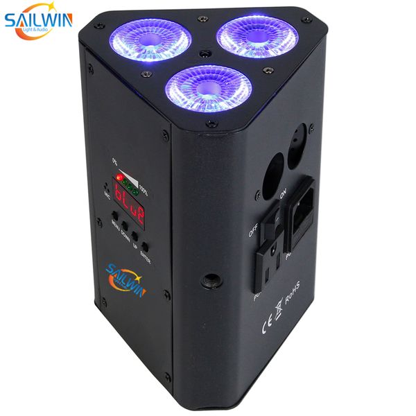 Vendita calda 3X18W 6in1 RGBAW Batteria UV Wireless DJ LED Cube Par Light Disco Stage Lighting per la festa di eventi