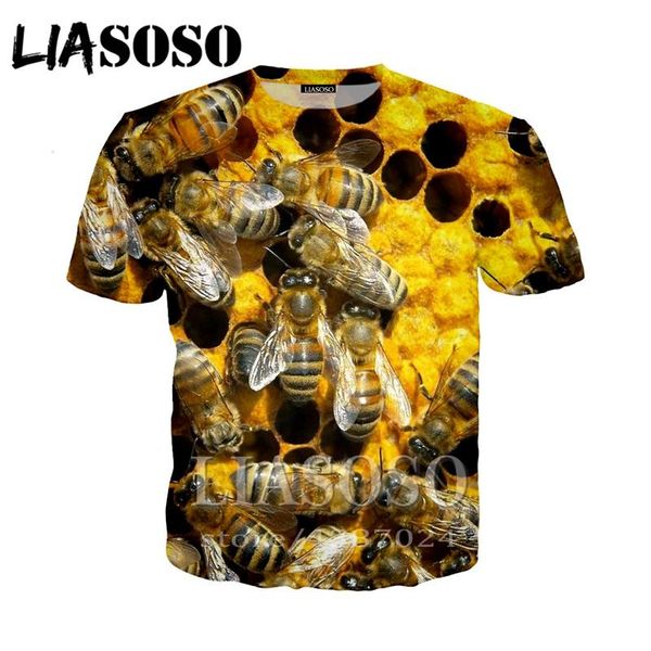 

men's t-shirts bee animals 3d print t shirts men harajuku funny cool tee streetwear hip hop pullover quality tracksuit kawaii clothin, White;black