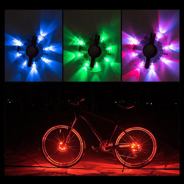 

bike lights 1pcs led bicycle flower drum light usb charging wheels 7 color decorative night riding lamps hv99