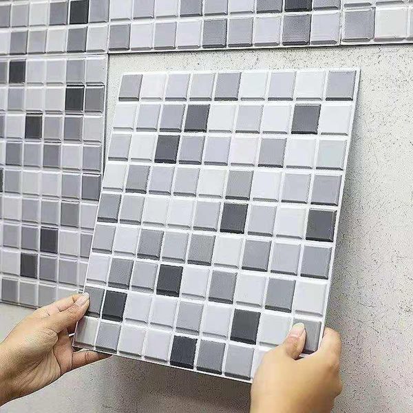 

wallpapers 5pcs mosaic bathroom waterproof wall stickers self-adhesive renovation decorative home decor wallpaper