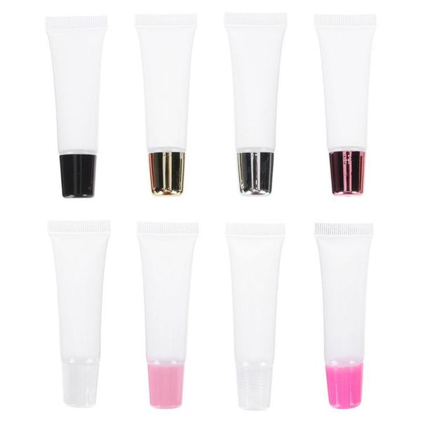 

storage bottles & jars 8pcs stylish lip gloss diy tube travel color small oil bottle 10ml