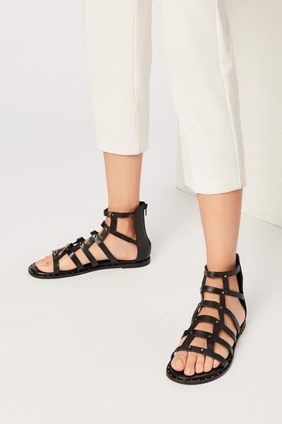 

sandals genuine leather black women 's 120120520010