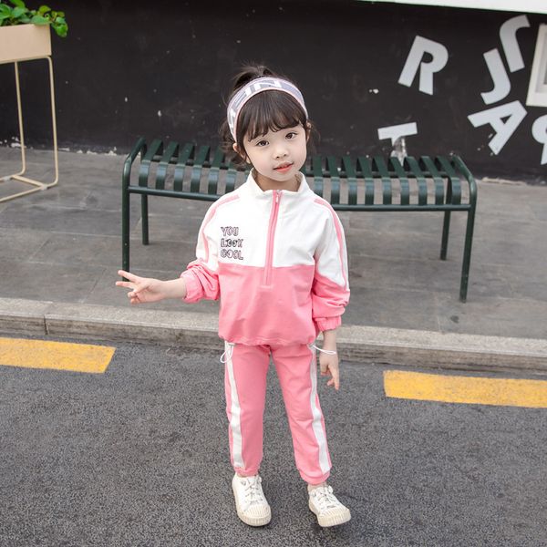 

2021 new spring fall newborn up sports jacket + pantsuit pants for baby girls shirt m3t6, White