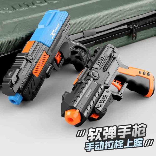 

boys' outdoor shooting pistol toy soft indoor sponge bullet children's gift baby gun